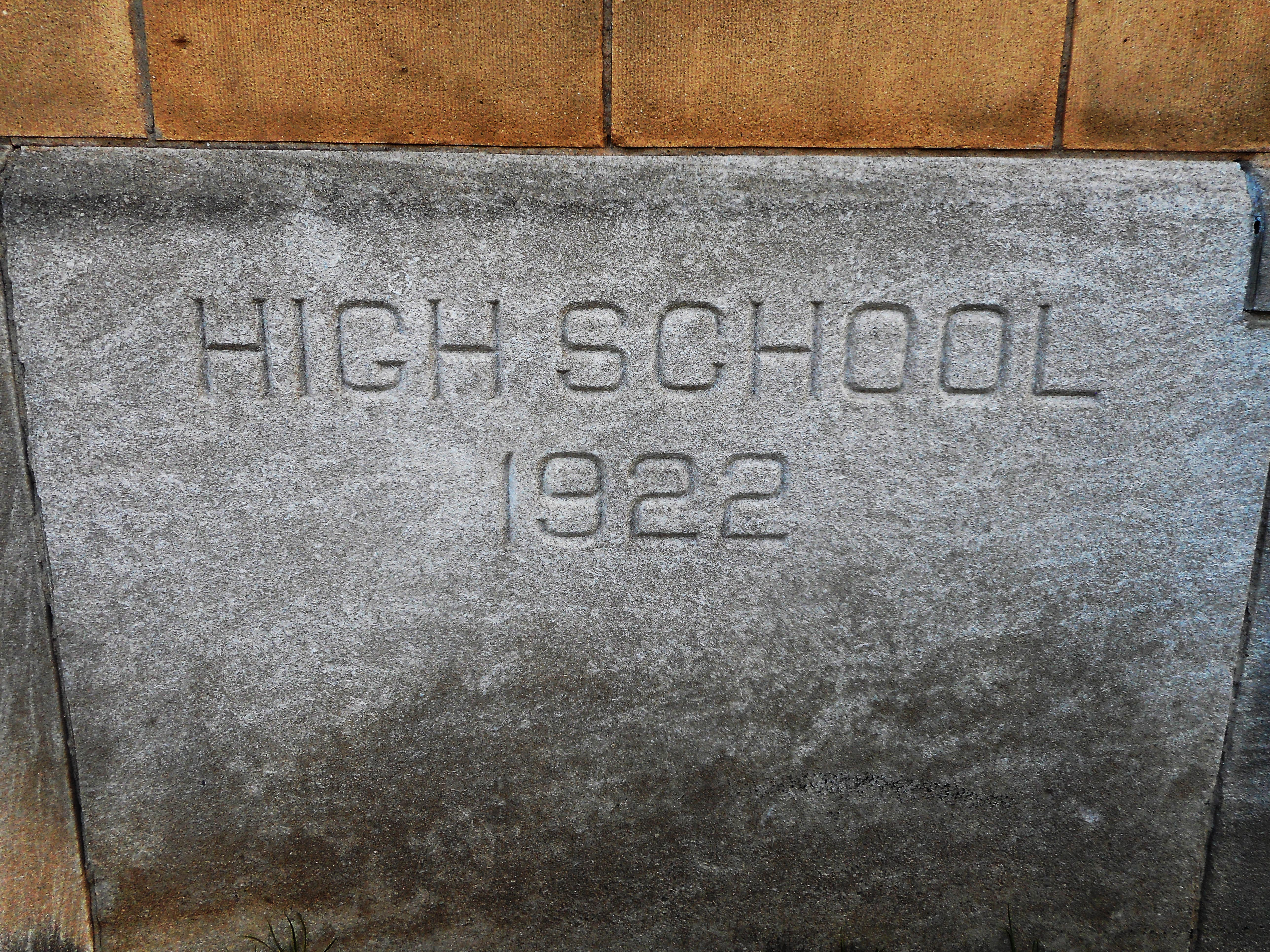 ALBION HIGH SCHOOL CORNERSTONE LAID 100 YEARS OLD